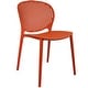 preview thumbnail 52 of 56, Modern Plastic Garden Patio Indoor or Outdoor Dining Stackable Chair UV Protected Armless With Dot Back Surf Orange