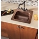 preview thumbnail 1 of 4, Sinkology Angelico Copper 15" Single Bowl Drop-In Kitchen Sink with 1 Hole