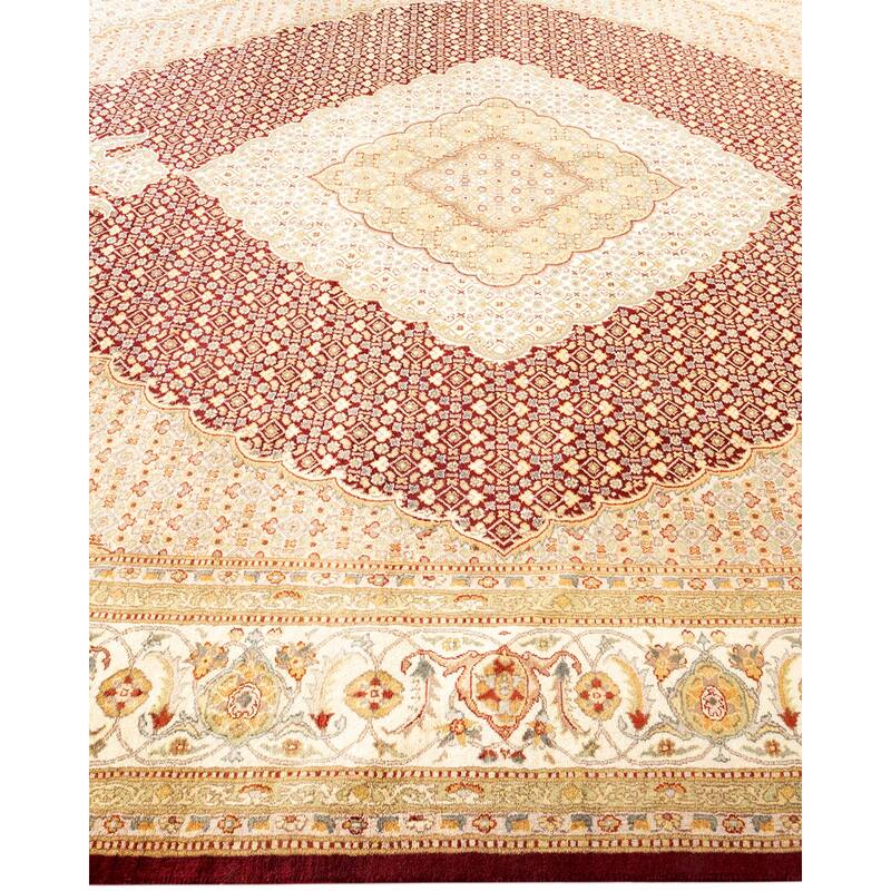 Overton Hand Knotted Wool Vintage Inspired Traditional Mogul Red Area Rug - 8 x 10
