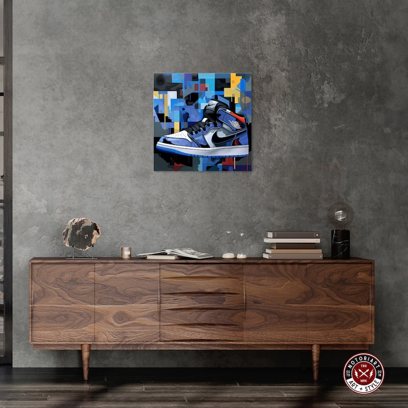 Notoriart Primary Sneakers Gallery Wrapped Sneaker 1 Piece Canvas Wall Art