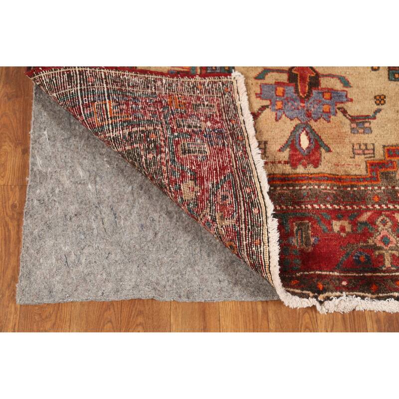 Hand Knotted Oriental 100% Wool Carpet Traditional Tribal Brown Ardebil Runner Rug - 14' 9'' X 4' 0''