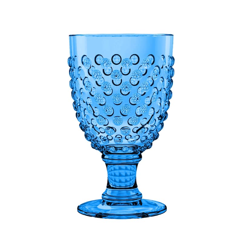 Abode Homewares Hobnail Acrylic Wine Glass - 17 oz - Set of 6
