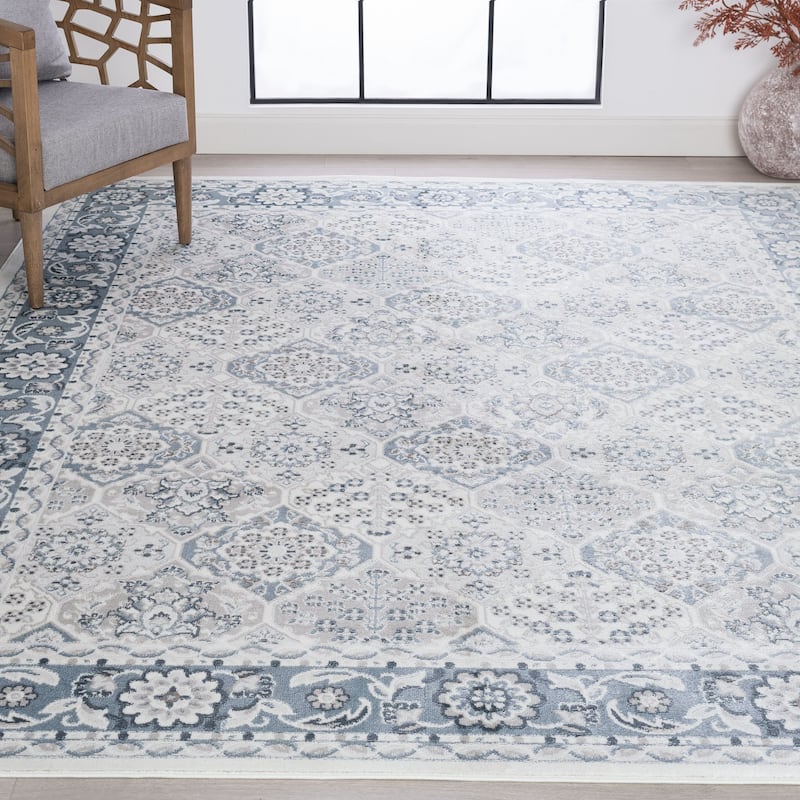 Linx Glam Border Indoor Area Rug - 8'9'' x 12'2'' - Blue