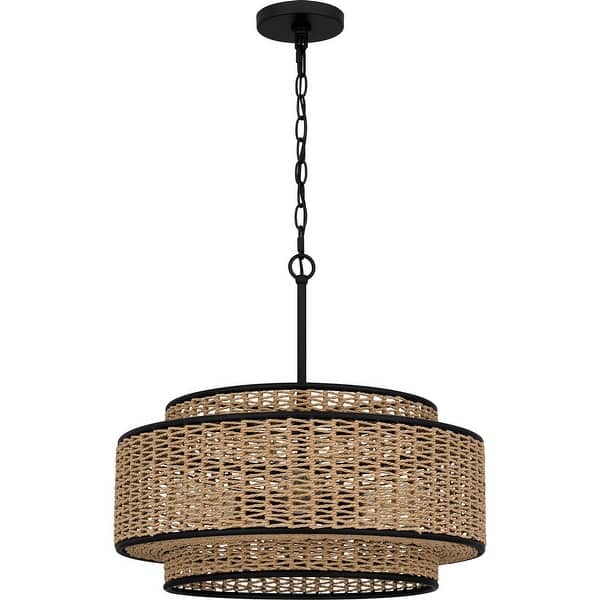 slide 2 of 6, Quoizel Pendant 5-Light Pendant in Matte Black Matte Black