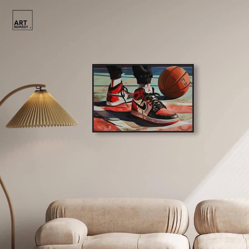 Down at the Court Canvas by Art Remedy
