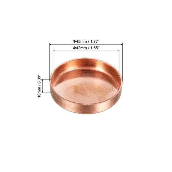4pcs Copper End Cap Pipe Fitting Sweat Plug Connection 42mm ID HVAC