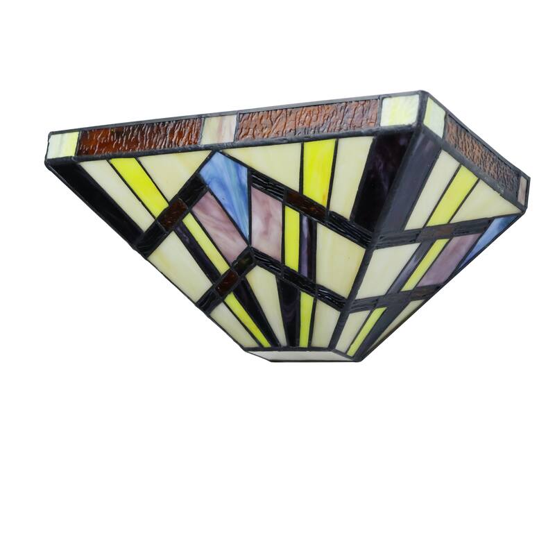 Tiffany Style Mission Design 1-light Blackish Bronze Wall Sconce