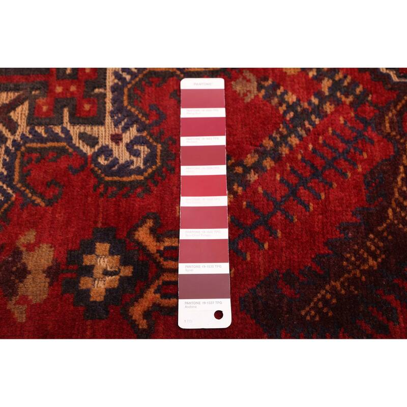 ECARPETGALLERY Hand-knotted Teimani Red Wool Rug - 3'7 x 6'4