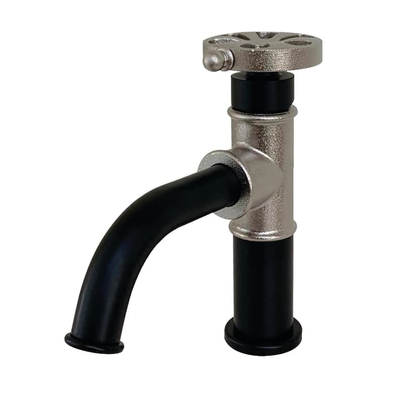 Kingston Brass Belknap 1.2 GPM Deck Mounted Single Hole Bathroom - Matte Black / Polished Nickel