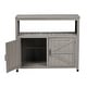 preview thumbnail 13 of 32, GDFStudio - Harbor Outdoor Solid Fir Wood Storage Bar Table with Slatted Design