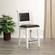 Option Antique White Finish/Black Bonded Leather