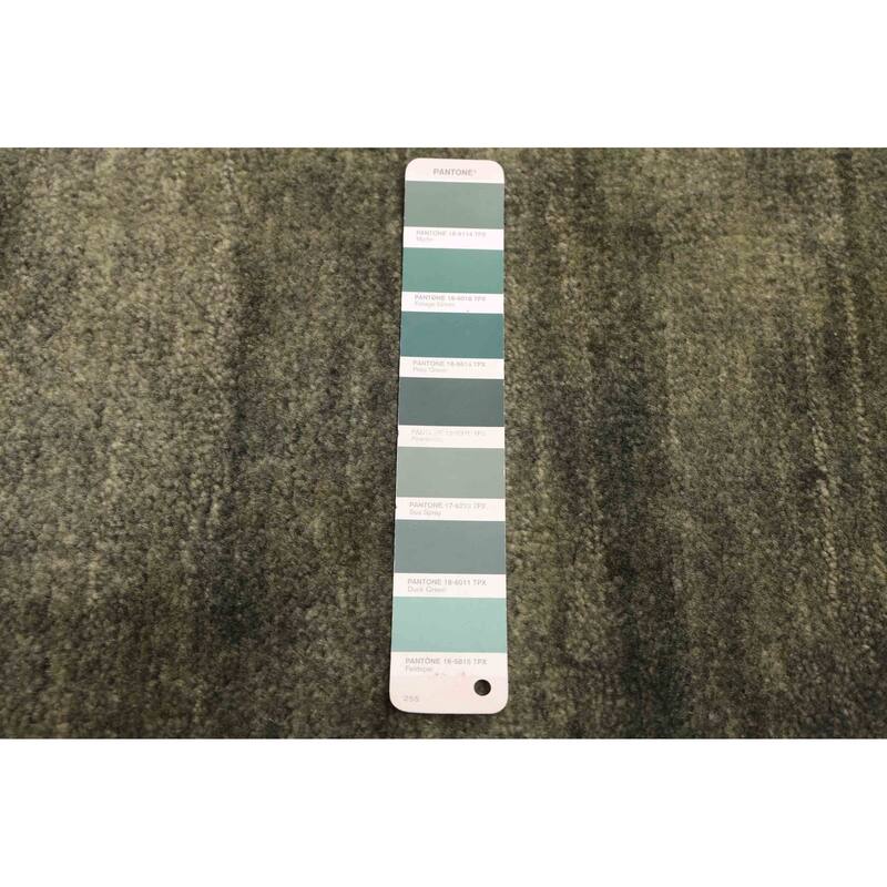 ECARPETGALLERY Hand-knotted Pak Finest Gabbeh Dark Green Wool Rug - 5'3 x 7'10