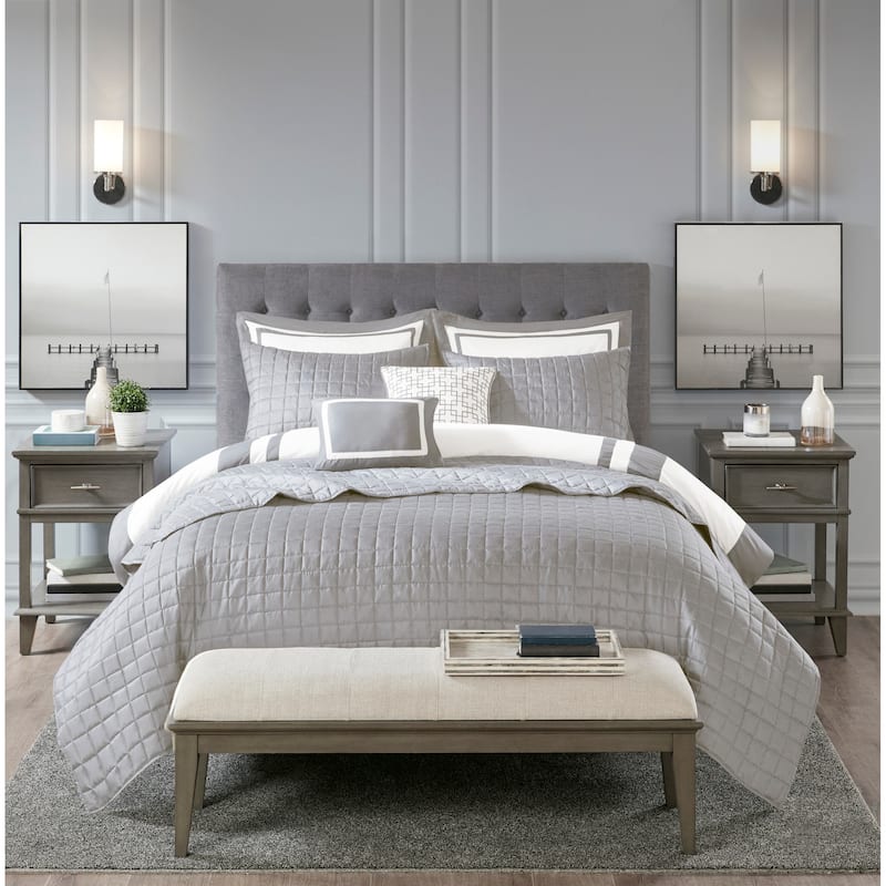 Madison Park Lexington 8 Piece Comforter and Quilt Set Collection