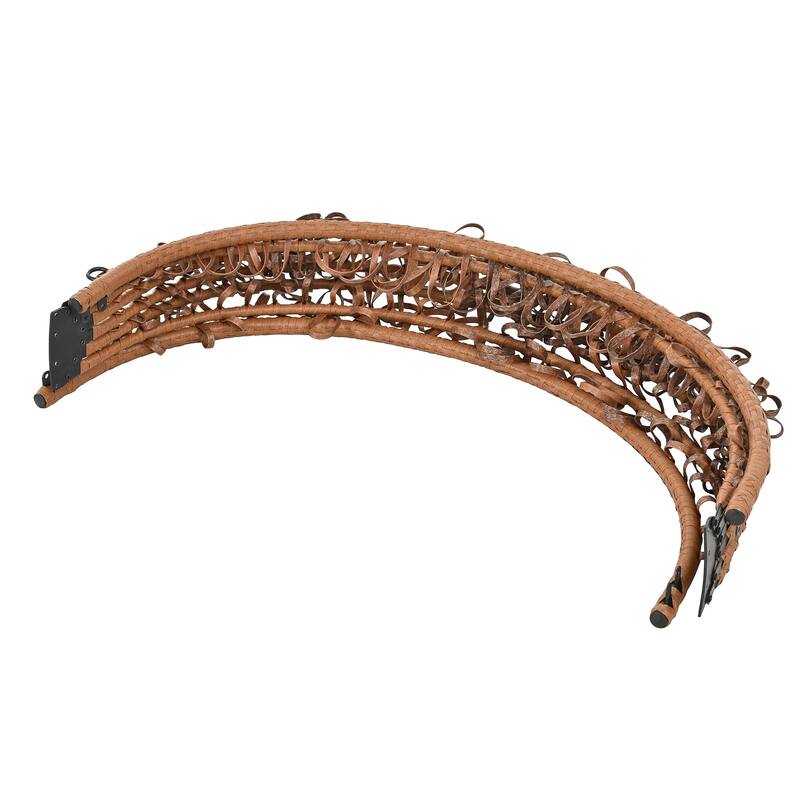 Single Person Folding Wicker Hammock Swing Chair with Adjustable Anti-Slip Feet