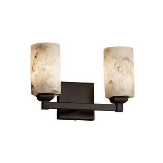 Justice Design Alabaster Rocks Regency 2-light Dark Bronze Bath Bar ...