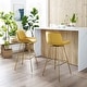 preview thumbnail 4 of 31, Art Leon Modern Swivel Velvet Barstool (Set of 2) Yellow