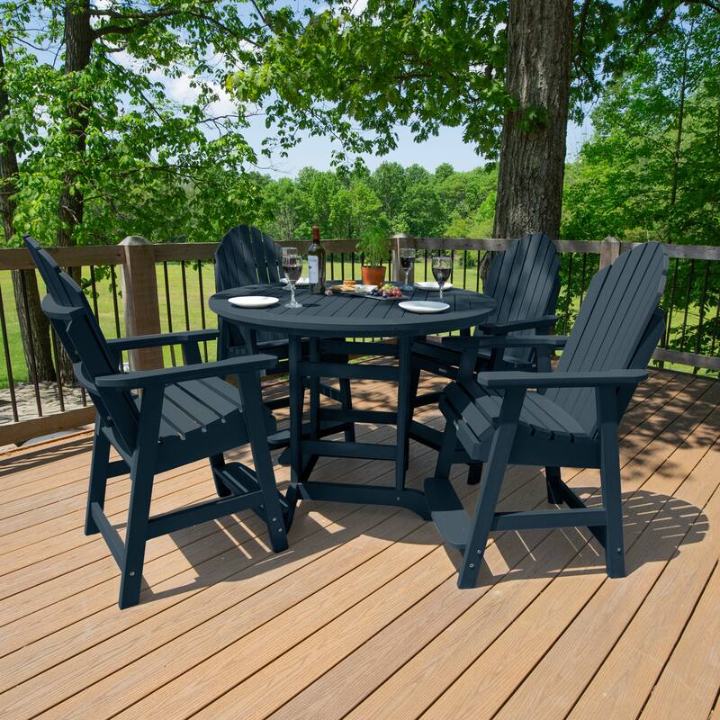 Hamilton 5-Piece Outdoor Counter Height Dining Set - 48" Round Table