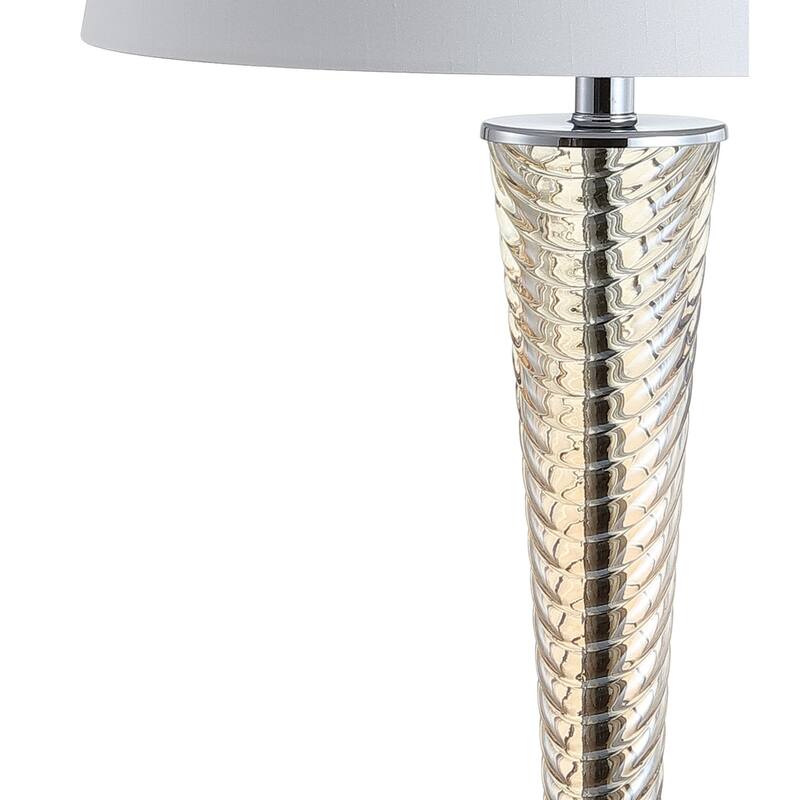 Maddie 32" Glass LED Table Lamp, Champagne (Set of 2) by JONATHAN Y
