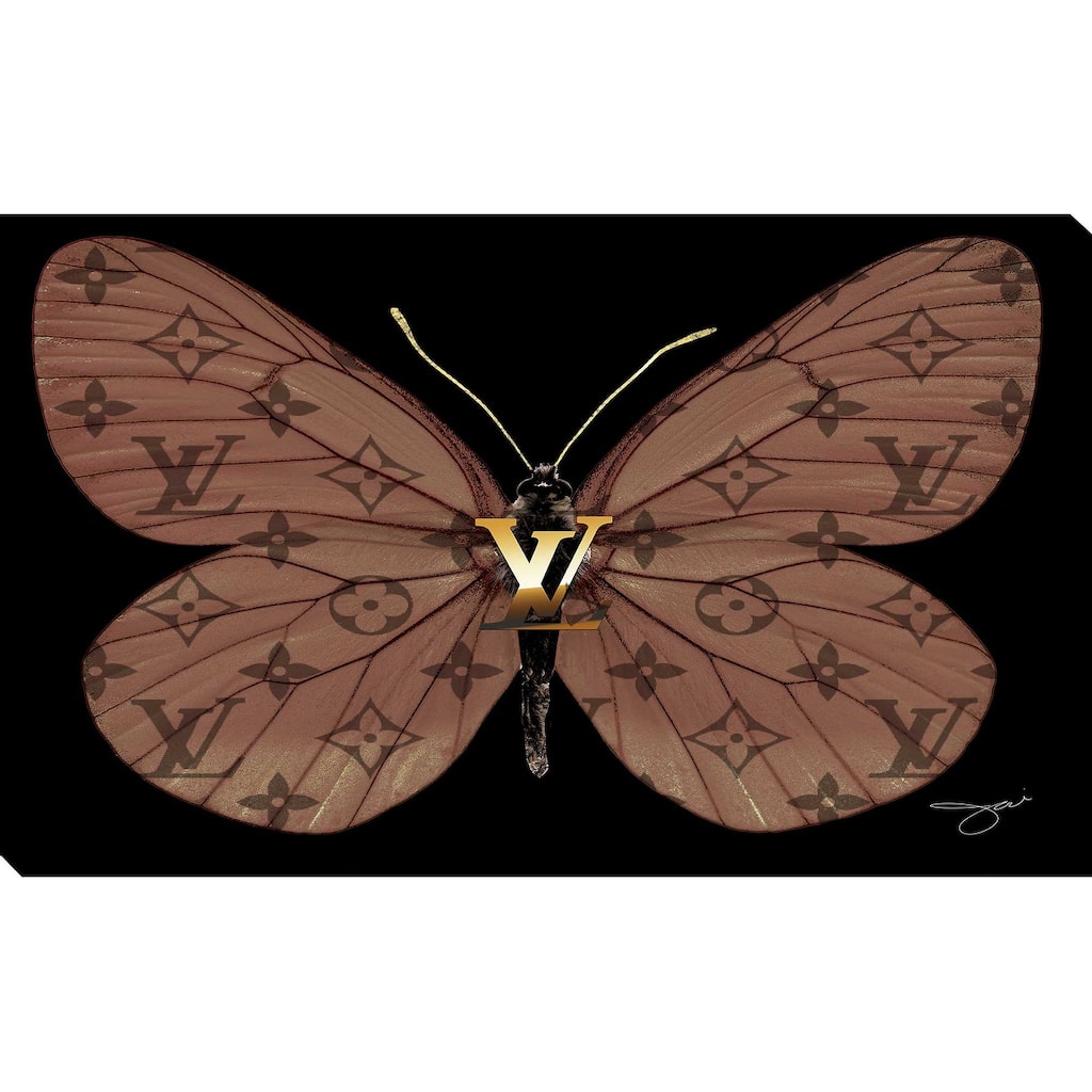 "Louis Vuitton Butterfly" by Jodi Print on Canvas