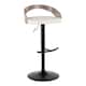 Option White Faux Leather/Light Grey
