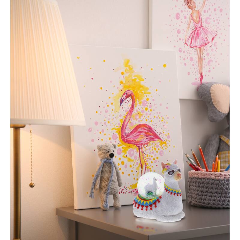 CoTa Global Sloth, Llama, Flamingo, Panda Snow Globe Set of 4 - 45mm