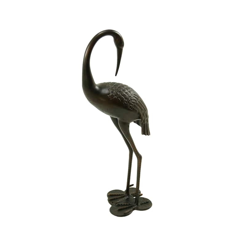 Scarlet Outdoor 39 Inch Cast Aluminum Crane Statue by Christopher Knight Home