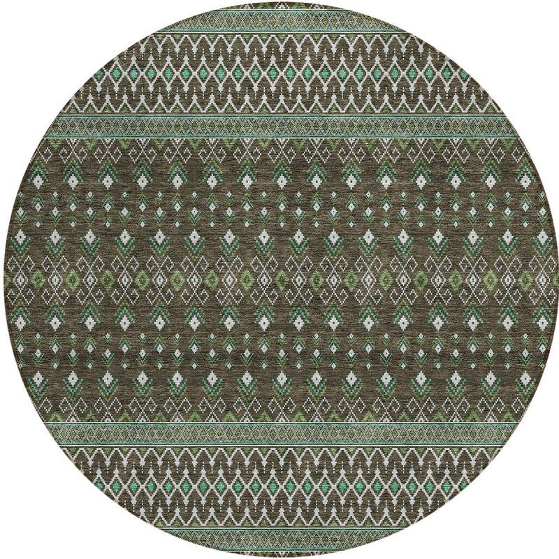 HomeRoots Tribal Transitional Rectangle Outdoor Rug