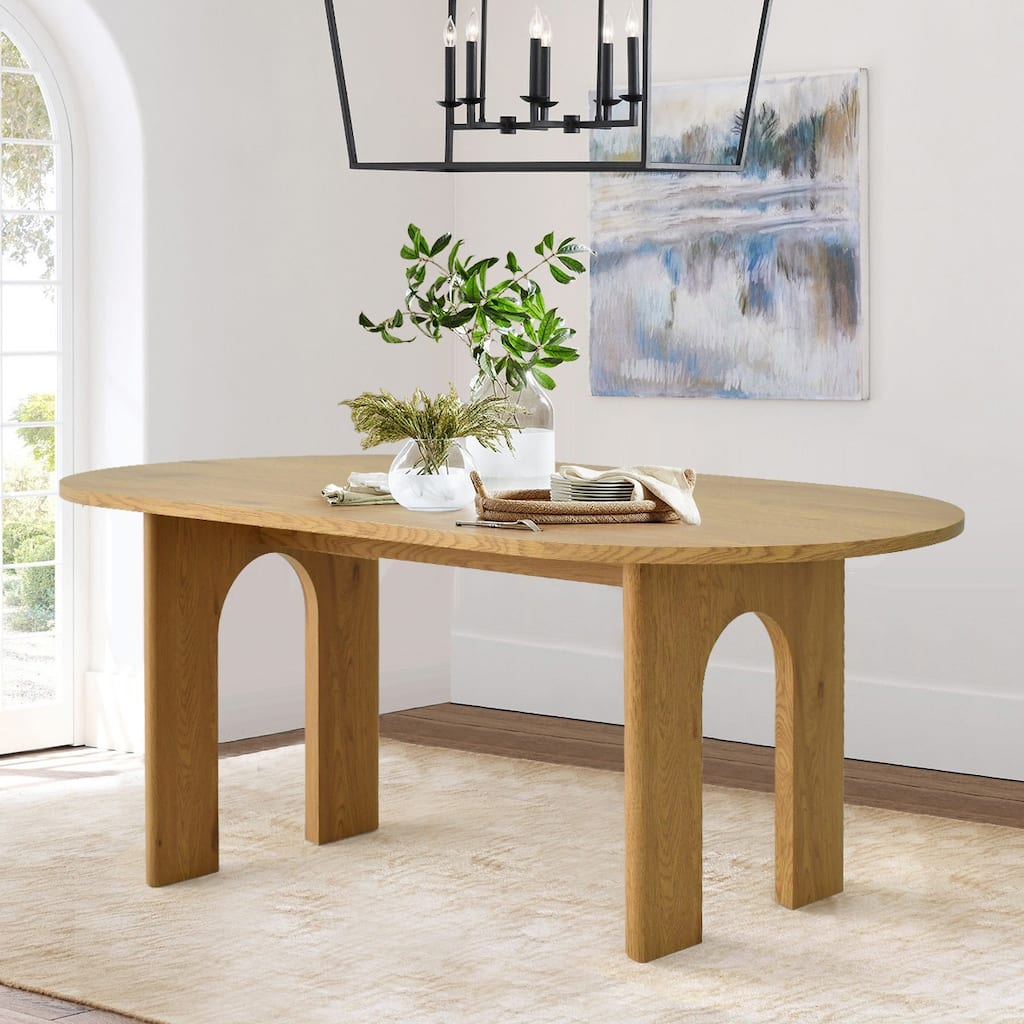 67" Pedestal Dining Table - Oak