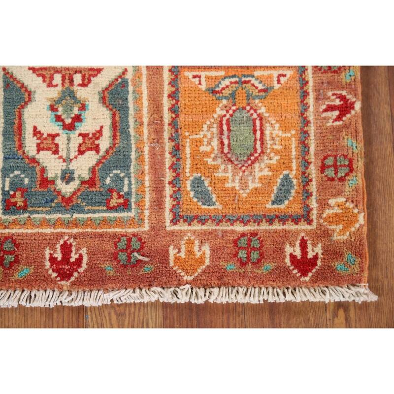 Garden Design Kazak Foyer Rug Hand-Knotted Wool Carpet - 2'0" x 3'1"