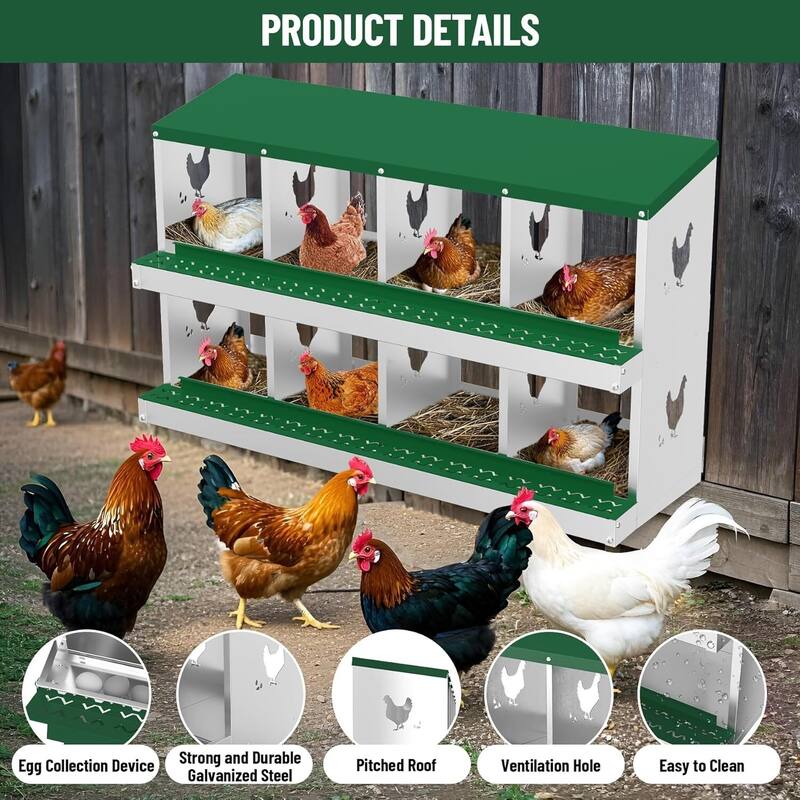 Chicken Nesting Boxes with Roll Out Egg Collection