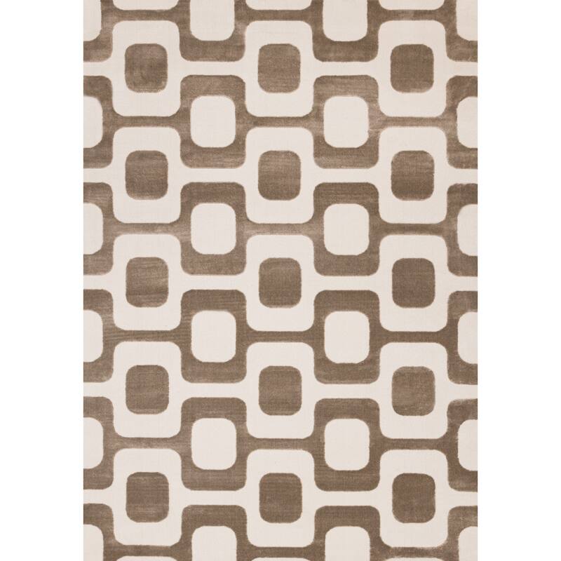Leonardo Brown Cream Vintage Patterned Area Rug