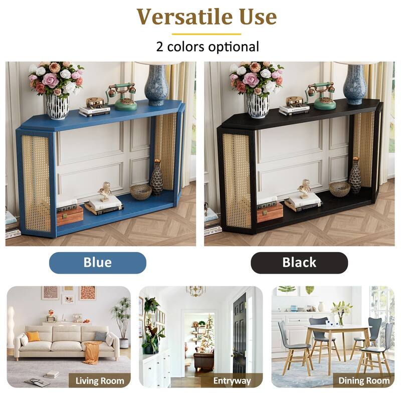 Console Table with Open buttom Shelf