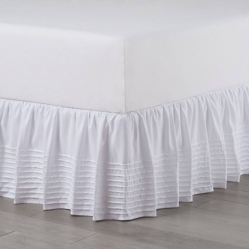 Martex Multi Pleat Solid Lightweight Easy Care Bed Skirt
