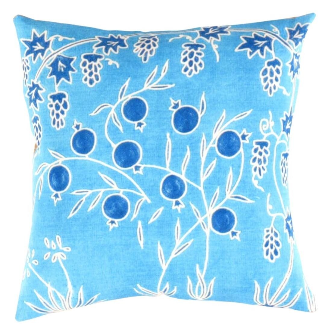 Blue silk throw pillows 2025