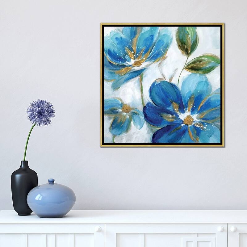 iCanvas "Flowering Blues II" by Nan Framed Canvas Print