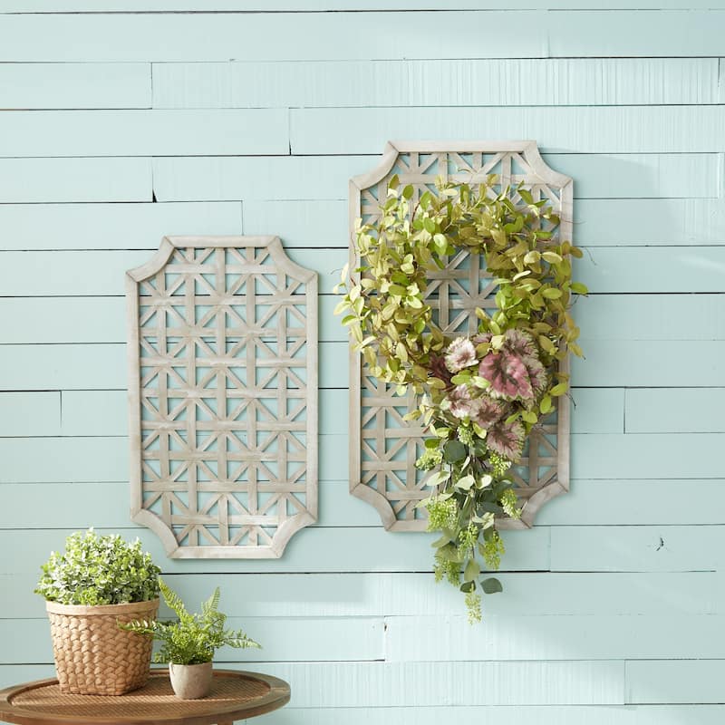 Woven Wooden Wall Hangings - 33.25" - Set of 2