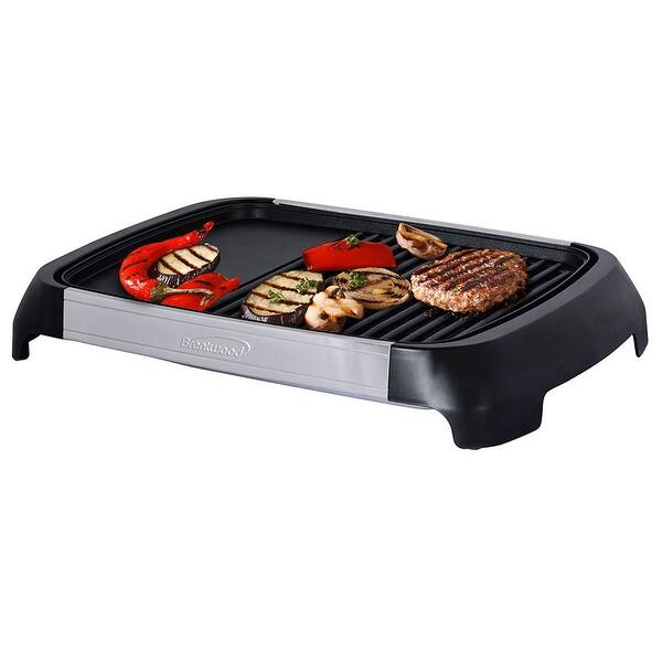 slide 2 of 8, Brentwood Select TS-641 1200 Watt Electric Indoor Grill & Griddle Black