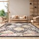 preview thumbnail 8 of 18, SAFAVIEH Madison Medine Boho Diamond Distressed Rug - Blue/Yellow - 5' 3" x 7' 6"