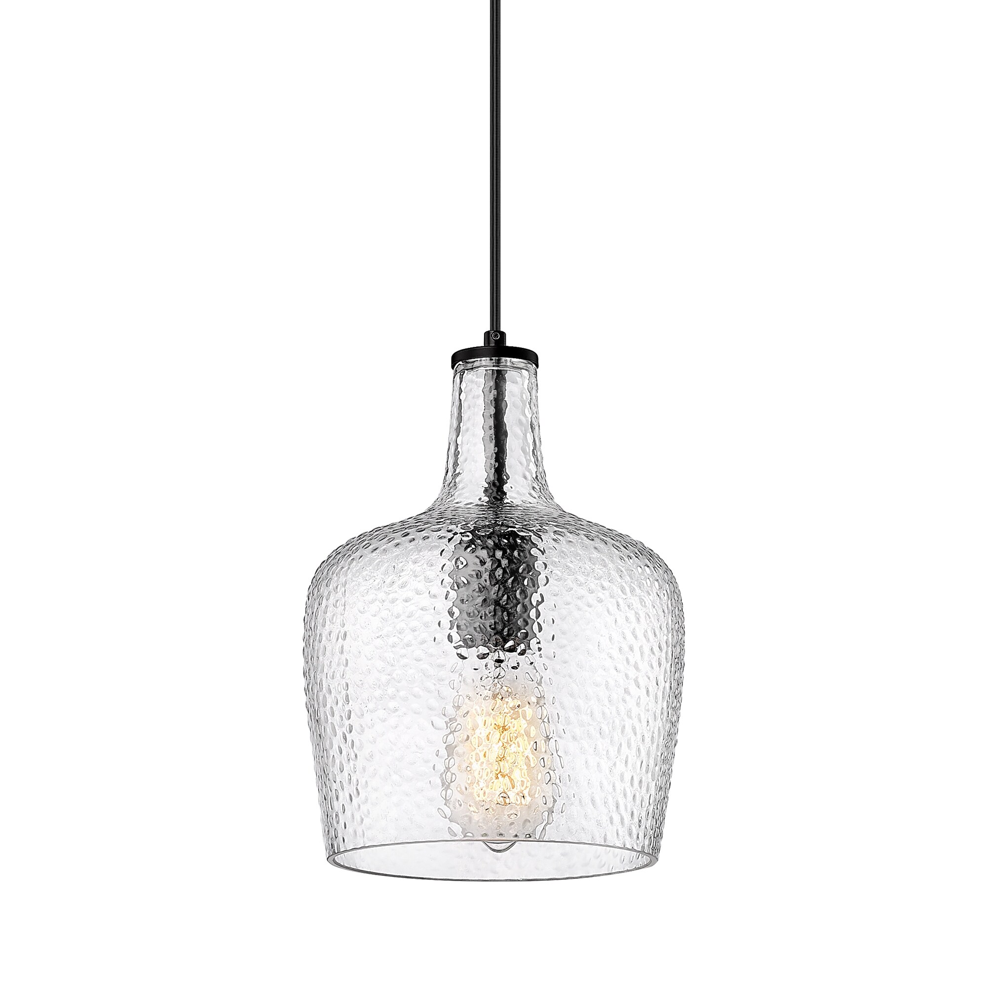 Hammered glass online light fixtures