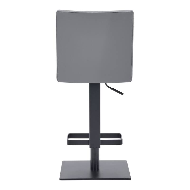 Strick & Bolton Callcott Contemporary Faux Leather and Metal Swivel Bar Stool