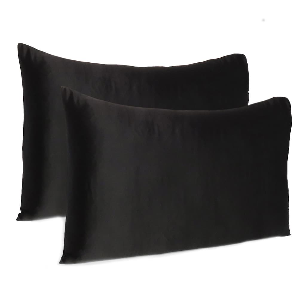 Dreamy Set of 2 Silky Satin Standard Pillowcases