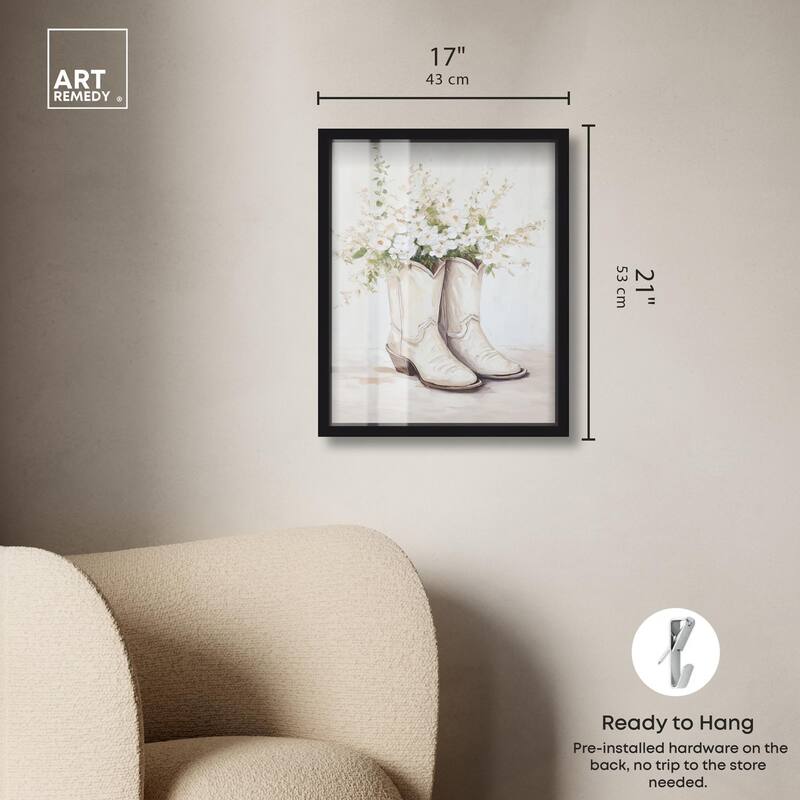 Prairie Bloom Boots Shadowbox by Art Remedy
