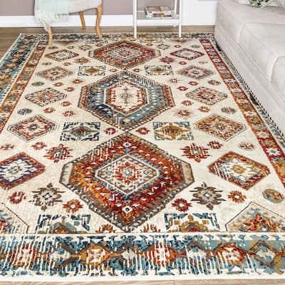 Superior Kiernan Aztec Geometric Sangria Indoor Area Rug