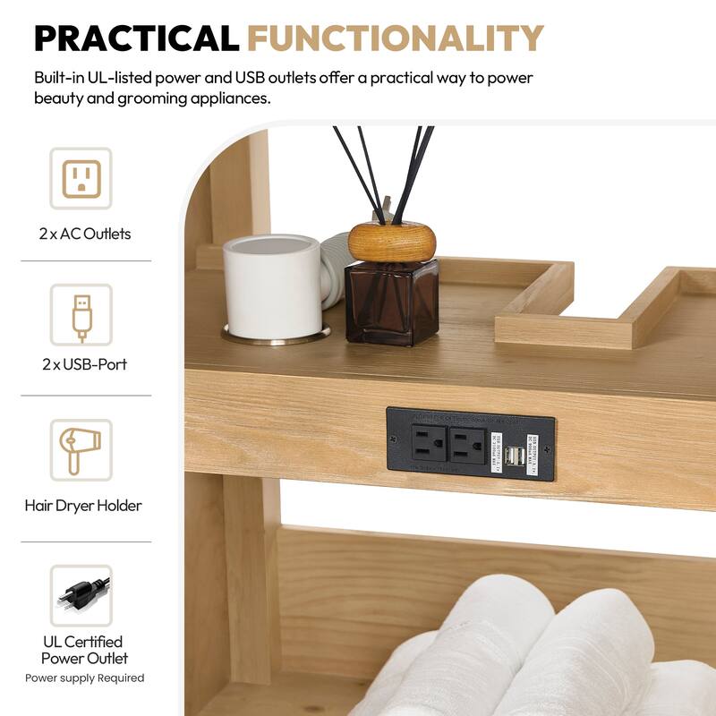 Cadiz Bath Vanity with Composite Stone Top and Mirror