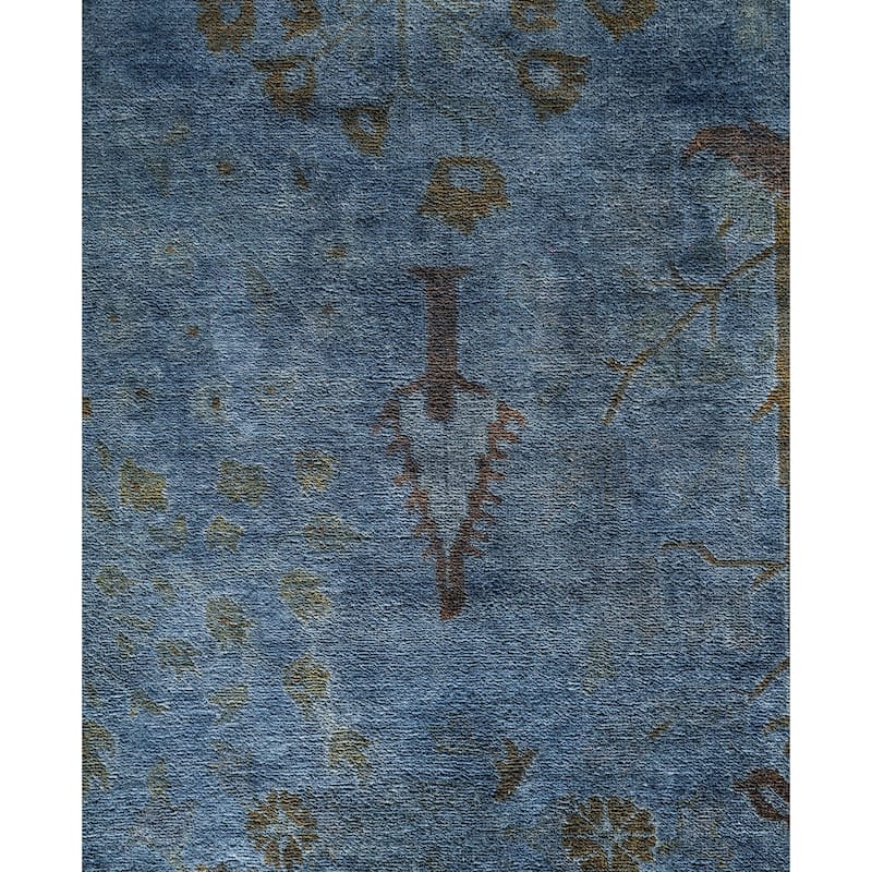 Overdyed One-of-a-Kind Hand-Knotted Area Rug - Gray - 12' 3" x 15' 3"