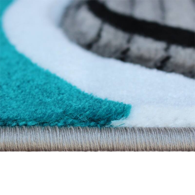 Modern High-Low Sculpted Swirl Design Abstract Area Rug