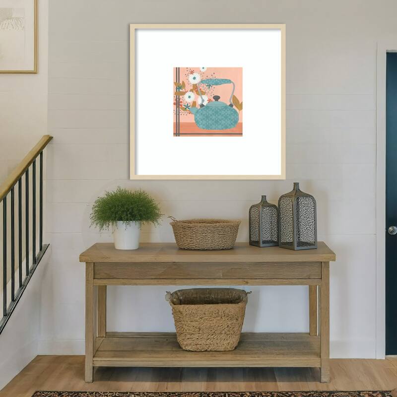 Whimsical Kitchen No. 3 by June Erica Vess Wood Framed Wall Art Print