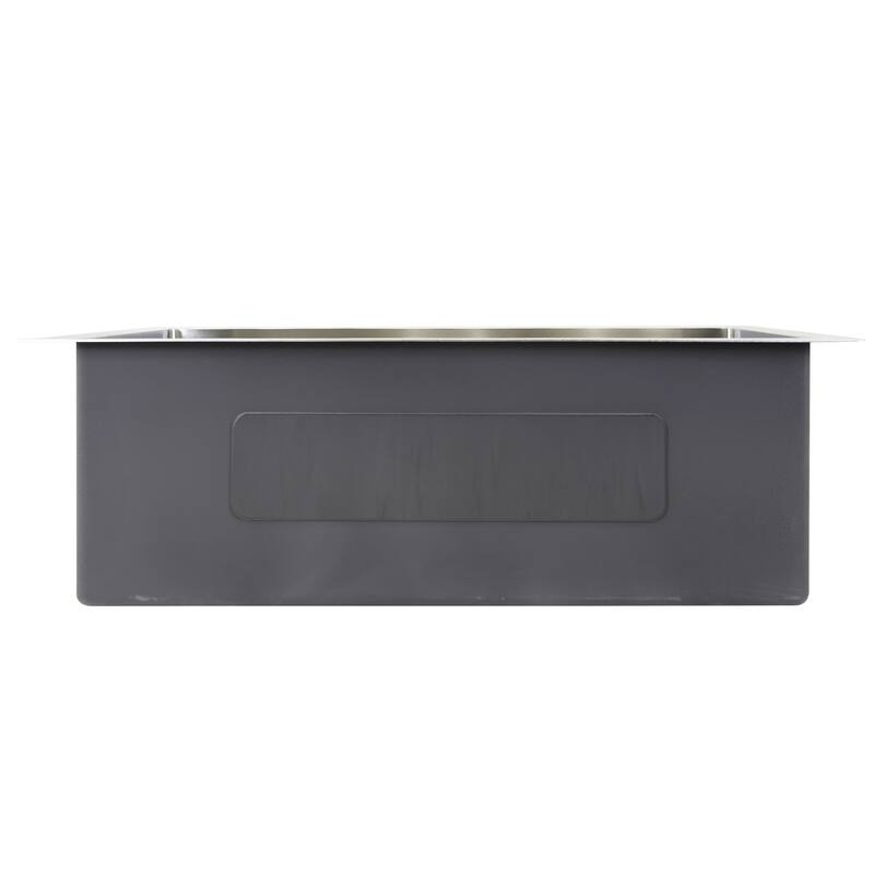 KBV 33 in. x 20 in, Farmhouse Apron-Front Single Bowl 18 Gauge Brushed Stainless Steel Kitchen Sink with Accessories - 33 x 20