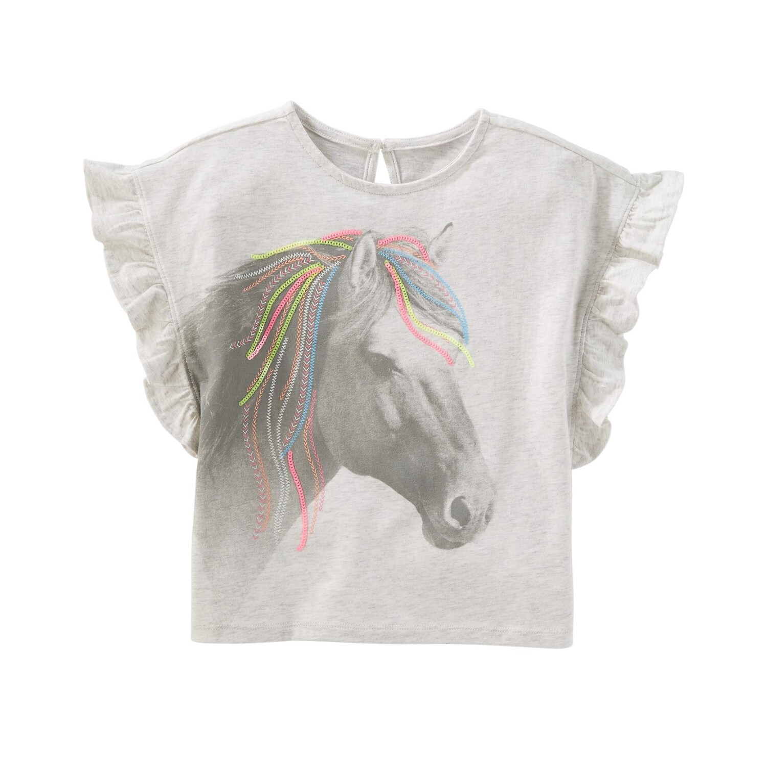 Shop Oshkosh B Gosh Little Girls Horse Ruffle Sleeve Top Free