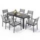 Option Black Table & Grey Chair - Set of 7